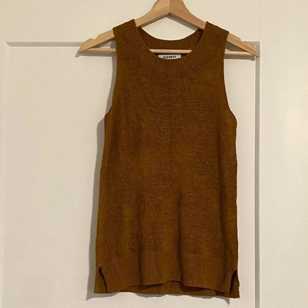 Old Navy Brown Rust Neutral Cowl Business Casual Blouse Shirt